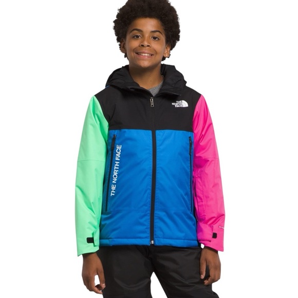 Kids’ Freedom insulated waterproof hooded jacket optic blue Large 12 NEW NWT - Picture 1 of 11
